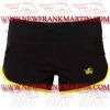 FM-894 s-12 Ladies Gym Fitness Compression Running Shorts Black Yellow