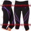 FM-894 tc-606 Ladies Gym Fitness Yoga compression Leggings Baselayer Tight Capri Trouser Black Purple