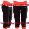 FM-894 tc-302 Ladies Gym Fitness Yoga compression Leggings Baselayer Tight Capri Trouser Black Red White