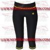 FM-894 tc-12 Ladies Gym Fitness Yoga compression Leggings Baselayer Tight Capri Trouser Black Yellow Thread