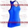 FM-898 fs-404 Fitness Gym Exercise Compression Ladies Women Singlet Yoga Tank Top Y Back Stringer Blue