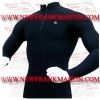 FM-898 b-302 Gym Fitness MMA Rash Guards Baselayer Compression Shirts Black Full sleeve with Zip