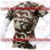 FM-898 c-8 Gym Fitness MMA Rash Guards Baselayer Compression Shirts Brown Camouflage Half sleeve