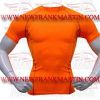 FM-898 h-110 Gym Fitness MMA Rash Guards Baselayer Compression Shirts Orange Half sleeve