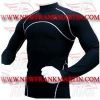 FM-898 b-102 Gym Fitness MMA Rash Guards Baselayer Compression Shirts front Seam Full sleeve Black White