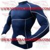 FM-898 b-144 Gym Fitness MMA Rash Guards Baselayer Compression Shirts front Seam Full sleeve Blue White