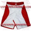 Ladies Gym Fitness Compression Running MMA Board Shorts White Red FM-896 L-602