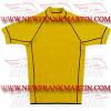 Gym Fitness MMA Rash Guards Baselayer Compression Shirts Half Sleeve Yellow (FM-898 h-32)