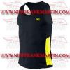 FM-898 ms-204 Gym Fitness Bodybuilding Workout Men Singlet Y Back Stringers Tank Tops Black & Yellow