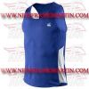 FM-898 ms-206 Gym Fitness Bodybuilding Workout Men Singlet Y Back Stringers Tank Tops Blue & White