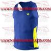 FM-898 ms-208 Gym Fitness Bodybuilding Workout Men Singlet Y Back Stringers Tank Tops Blue & Yellow