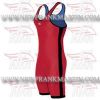 FM-898 ms-610 Wrestling Gym fitness Weightlifting Workout Singlet Red & Blue