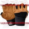 FM-996 g-762 Weightlifting Fitness Crossfit Gym Gloves Suede Leather & Spandex Black & Brown