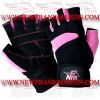 FM-996 g-4202 Weightlifting Fitness Crossfit Gym Gloves Leather Black Pink