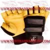 FM-996 g-4862 Weightlifting Fitness Crossfit Gym Gloves Leather Black Yellow with Straps