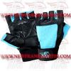 FM-996 g-474 Weightlifting Fitness Crossfit Gym Gloves Leather Spandex Black Sky Blue