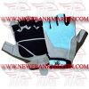 FM-996 g-1846 Weightlifting Fitness Crossfit Gym Gloves Leather Spandex Sky Blue Grey
