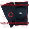 Elasticized Knee Pads / Protectors Black with Red Lining (FM-177 a-12)
