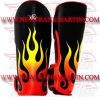 Shin Pad Black with Fire Style (FM-156 s-62)