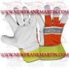 Working Gloves Natural Colour with Orange and Light Green fabric (FM-6002 e-2)