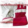 Working Gloves Natural Colour and red fabric with Fleece inside (FM-6004 f-20)