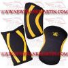 FM-176 ke-620 Weightlifting Fitness Crossfit Gym 5mm 7mm Knee Sleeves Elastic Black Yellow