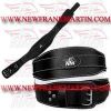 FM-990 b-4 Weightlifting Fitness Leather Lifting Belt Cowhide Lumber Pad Black 6inch