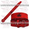 FM-990 p-42 Weightlifting Fitness Power Lifting Belt Suede Leather Red