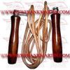 FM-920 a-202 Skipping Jump Rope Leather Heavy Weight Wooden Handle