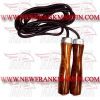 FM-920 Skipping Jump Rope Leather Heavy Weight Wooden Handle