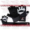 FM-996 g-2882 Weightlifting Fitness Crossfit Gym Gloves Black White Spandex & Synthetic Leather