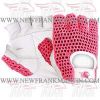 FM-996 g-214 Weightlifting Fitness Crossfit Gym Gloves Leather Mesh White Pink