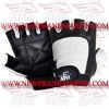 FM-996 g-430 Weightlifting Fitness Crossfit Gym Gloves Leather Spandex Black White