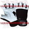 FM-996 g-462 Weightlifting Fitness Crossfit Gym Gloves Leather Spandex Black White