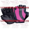 FM-996 g-2064 Weightlifting Fitness Crossfit Gym Gloves Leather Spandex Pink Black